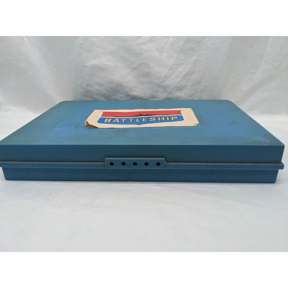 1967 Battleship Blue Board And White Pegs Only For One Player